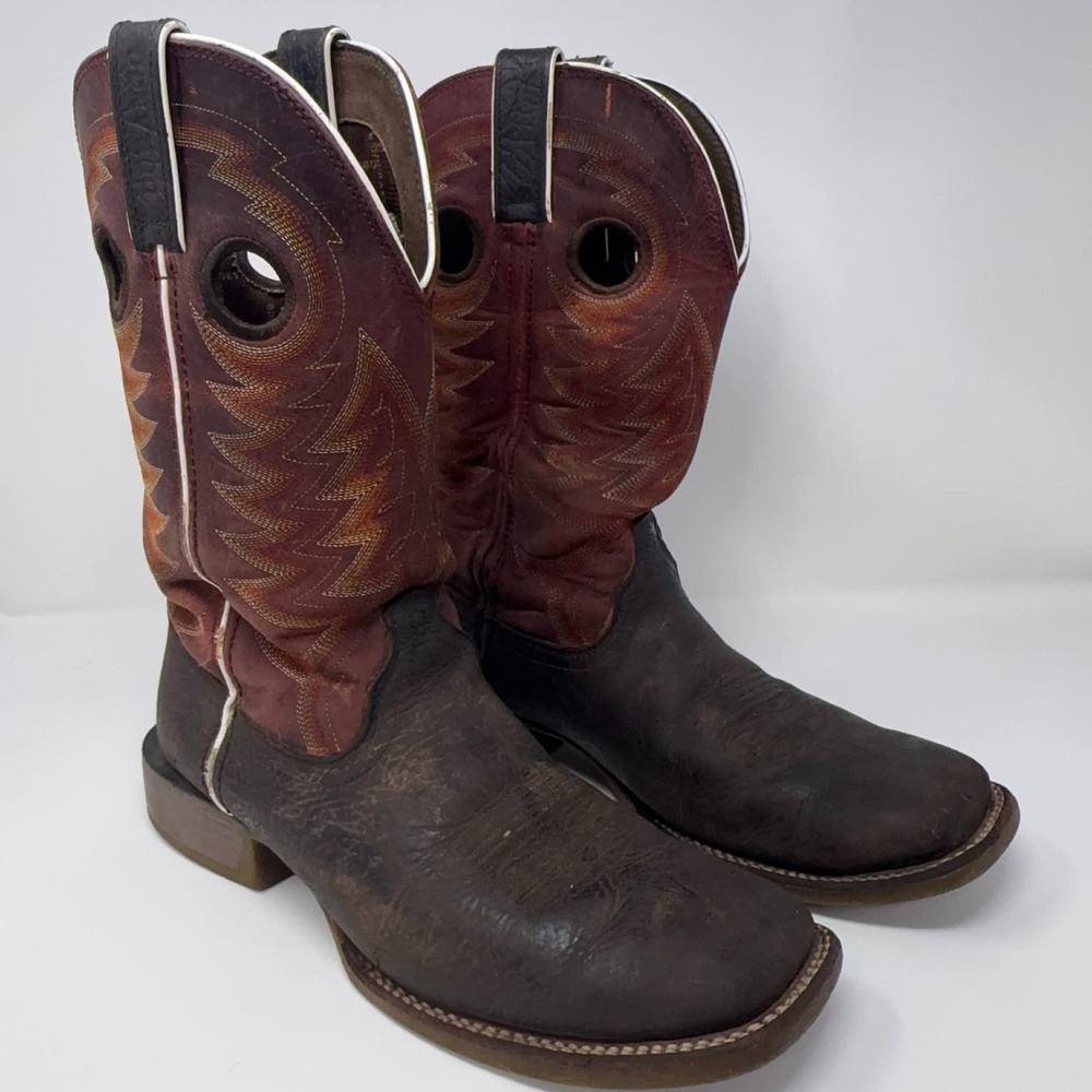 Durango 12" Cowboy Boots Men's Size 10M Dark Chestnut Crimson Oil Slip Resistant
